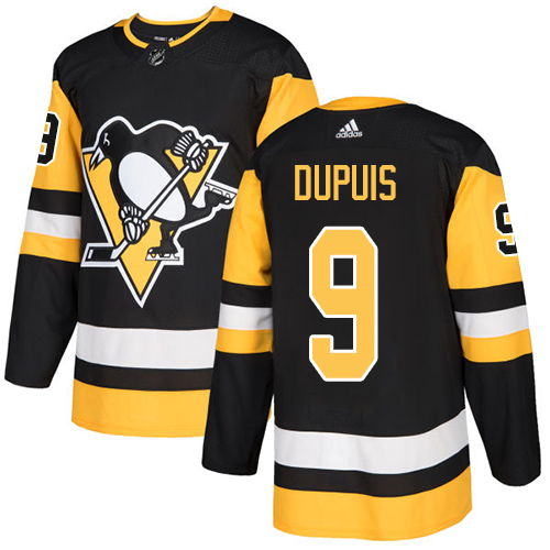 Adidas Men Pittsburgh Penguins 9 Pascal Dupuis Black Home Authentic Stitched NHL Jersey